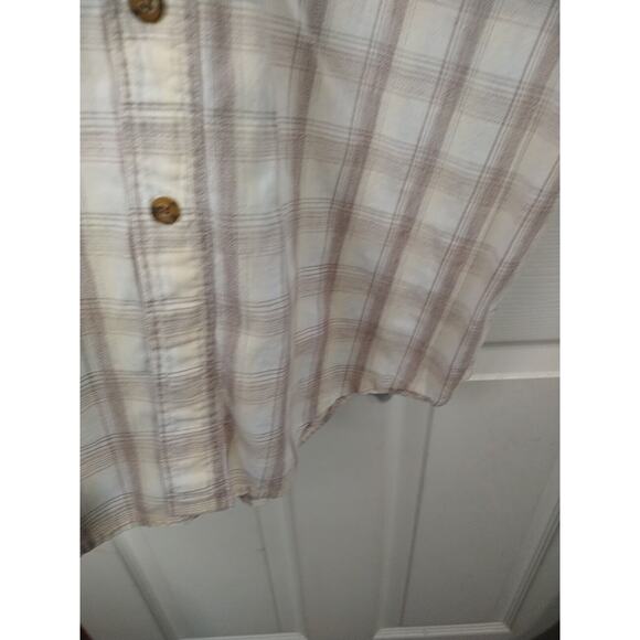 Flyshacker Clothing Men's L Shirt Plaid Collared Button Short Sleeve Pocket - Picture 7 of 9